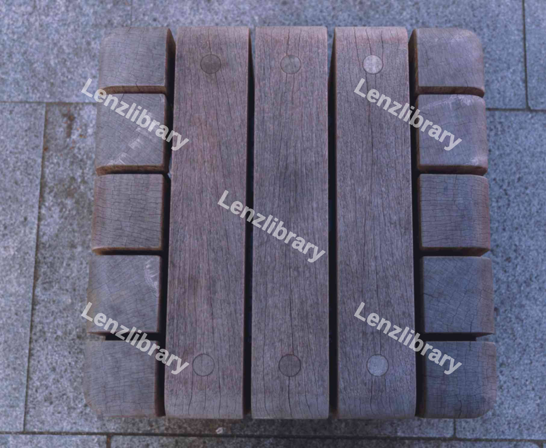 Cube Like Wooden Bench